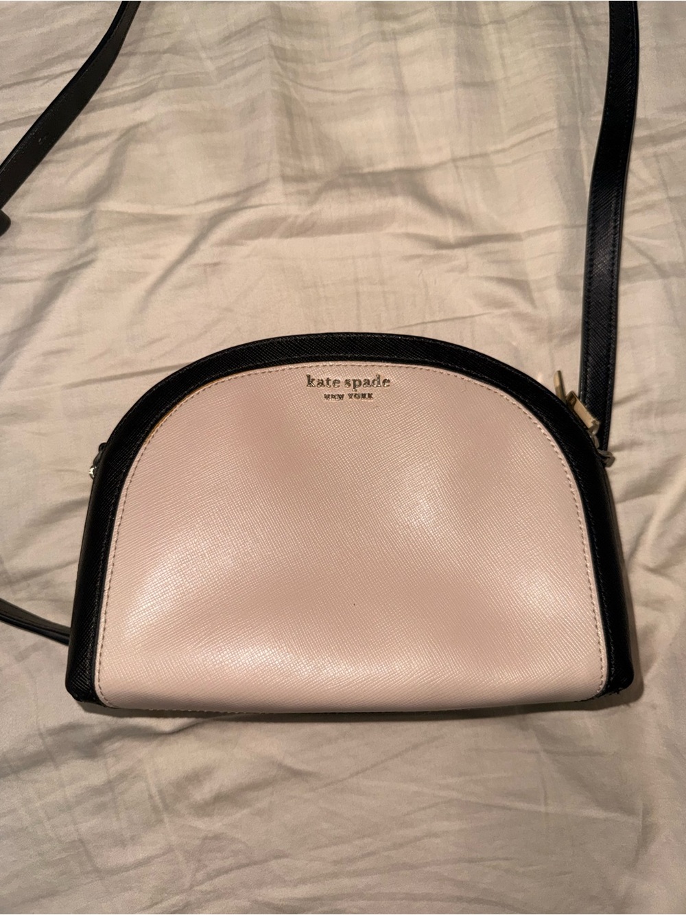 kate spade Pale Pink and Black Dome Crossbody Bag